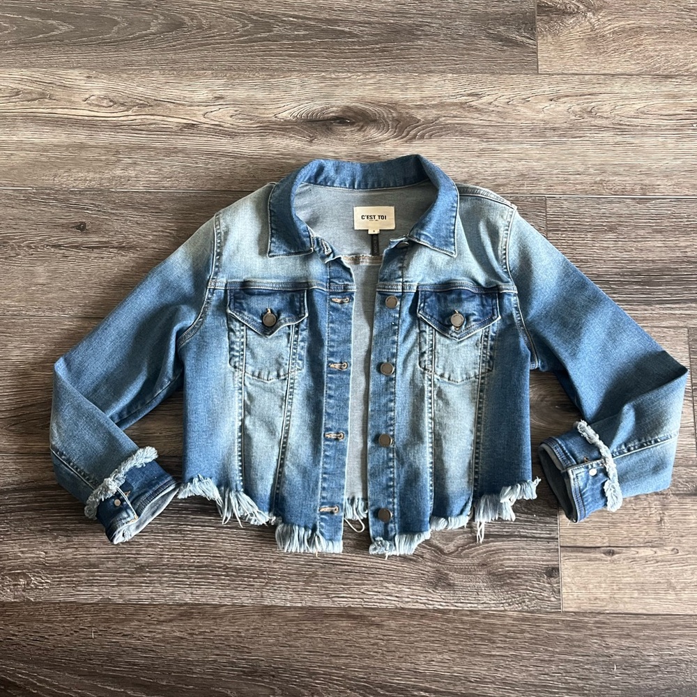 C’est Cropped Denim Jacket